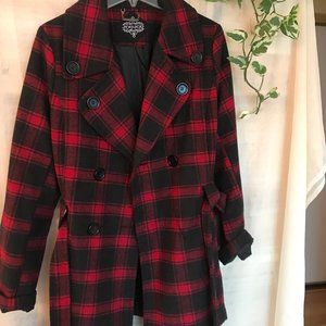 Jou Jou Juniors' Double-Breasted Belted Coat